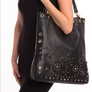 Betsey Johnson Grommet Convertible Hobo Tote